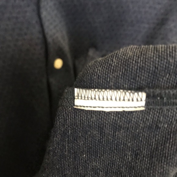 Peter Millar Shirt Size‎ Medium Blue Birdseye Stretch Knit Long Sleeve Button Up - Picture 3 of 9